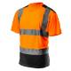 High visibility T-shirt, dark bottom, orange size M
