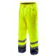 High vision working trousers, waterproof, yellow size XL