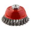 Bowl cup brush 100xM14 twisted stainless steel wire 0.50mm