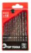 HSS twist drill set 13pcs, 1.5-6.5mm
