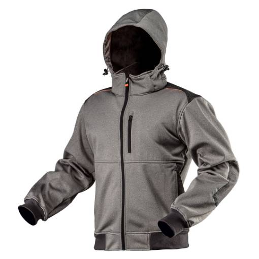 Working softshell jacket, detachable hood size XXXL