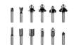 Rotary bits 12pcs., shank 8mm