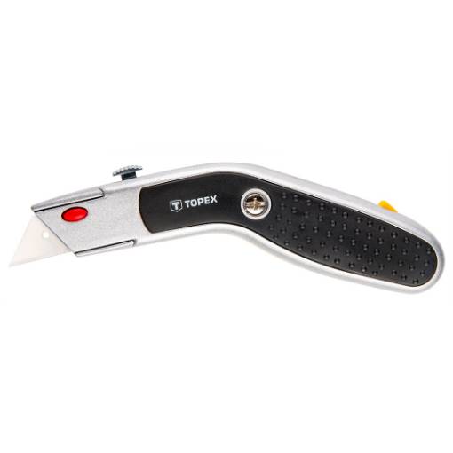 Knife with trapezoidal blade, metal body