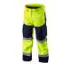 High vision working trousers, softshell, yellow size XXXL