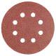Velcro sand paper K80, 125mm, with holes, 5pcs set