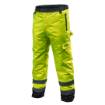 High vision working trousers, insulated, yellow size XXL