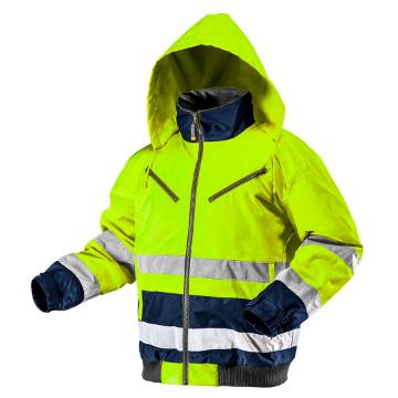 High vision working jacket, insulated, yellow size XL