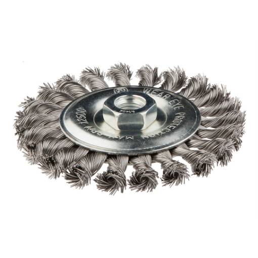 Weel brush 125mm x M14 standard twist stainless steel wire 0.50mm