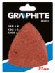 Sanding papers for Velcro 83x83x83mm, 5pcs (K60x2, K80x2, K100x1)