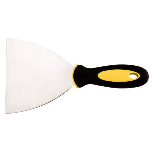 Scraper 125mm, stainless steel blade bimaterial handle