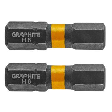 Impact bit HEX6 x 25 mm, 2 pcs