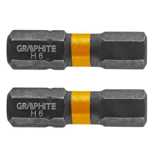 Impact bit HEX6 x 25 mm, 2 pcs