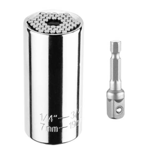 Universal socket 7 - 19 mm, 1/4"-3/4"