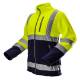 High visibility working fleece, yellow, size S