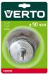 Cup brush 50mm with shaft brass plated steel wire, crimped