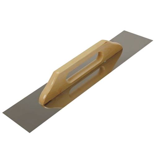 Stainless steel float 580x130mm, wooden handle