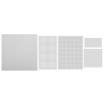 EVA self-adhesive felt and foam pads, white, 125 pcs