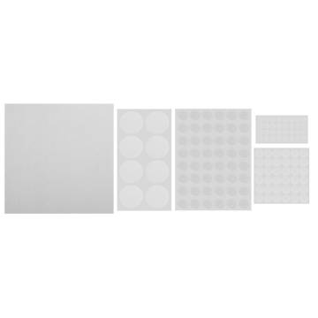 EVA self-adhesive felt and foam pads, white, 125 pcs