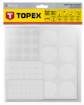 EVA self-adhesive felt and foam pads, white, 125 pcs