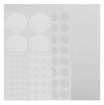 EVA self-adhesive felt and foam pads, white, 125 pcs