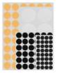 Felt and foam EVA self-adhesive pads, mix, 124 pcs