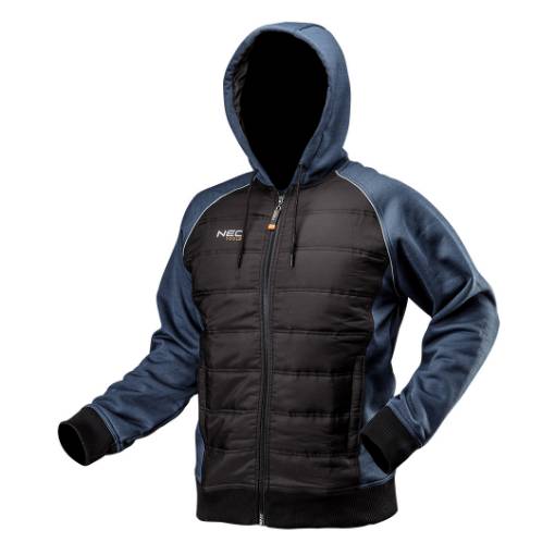 Knitted working blouse, insulated, with hood size XXXL