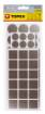 Adhesive EVA foam pads, brown, 120 pcs