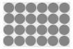 Adhesive felt pads set, grey, 106 pcs