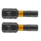 HEX4 x 25 mm impact bits, 2 pcs.