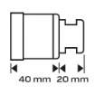 Diamond hole saw 45 mm x M14