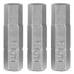 Hex bits H6 x 25 mm, 3 pcs
