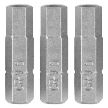 Hex bits H6 x 25 mm, 3 pcs