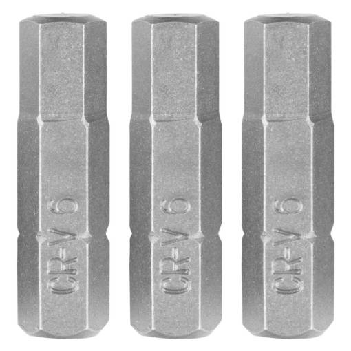 Hex bits H6 x 25 mm, 3 pcs