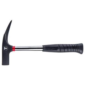 Carpenter's hammer 600g, hardened tubular hdl, black grip, "baked" painted, with magnet