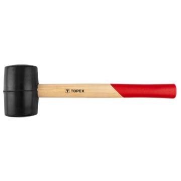 Rubber mallet 60 mm/400 g, wooden handle