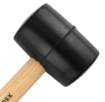 Rubber mallet 60 mm/400 g, wooden handle