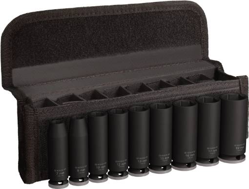 9 kuuskantpadruni kompl. Impact pikk 3/8"