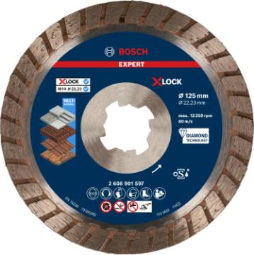 X-LOCK  teemantlõikeketas Multi Material TURBO 125