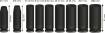 9 kuuskantpadruni kompl. Impact pikk 3/8"