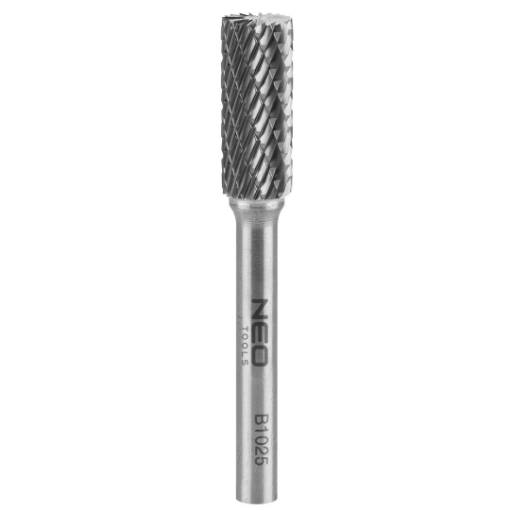 HM metal milling cutter 10x25 mm, shank 6x45 mm type B (cylindrical with blades on top)