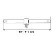 Sliding T bar 1/4"