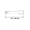 Extension bar 1/4", 100mm