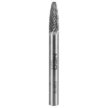 HM metal milling cutter 6x18 mm, shank 6x45 mm type F (pointed rounded)