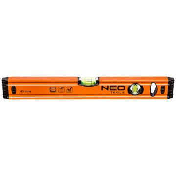 Aluminium spirit level 40 cm, 2 vials, 1 milled surface
