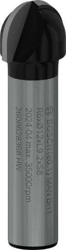 Ümarsoonefrees, 2-poolne R=6 mm, l=9,5 mm,kinn.8m