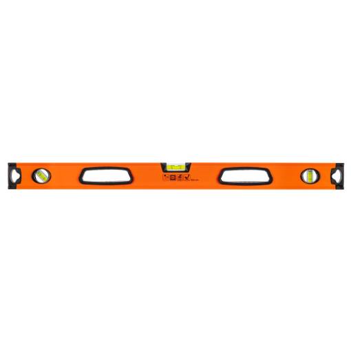 Aluminum spirit level with handle, 3 vials, magnet, milled measuring surfaces, 80 cm