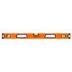 Aluminum spirit level with handle, 3 vials, magnet, milled measuring surfaces, 80 cm