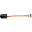 Hardened spade with metal handle
