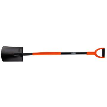 Hardened spade with metal handle