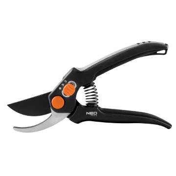 By-pass secateurs 185 mm, range up to 15 mm, adjustable spacing